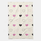 Cute Simple Hartpatroon Theedoek (Verticaal)