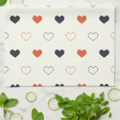 Cute Simple Heart Naadloos Patroon  Theedoek (Gevouwen)
