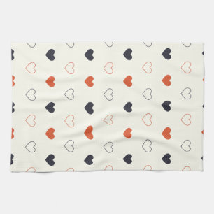 Cute Simple Heart Naadloos Patroon Theedoek