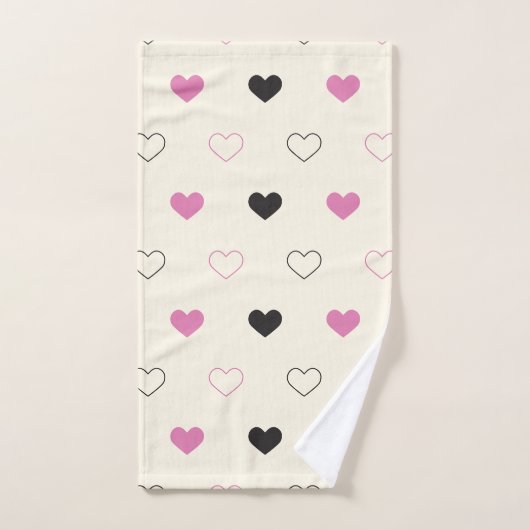 Cute Simple Heart Pattern Bad Handdoek (Handdoek)