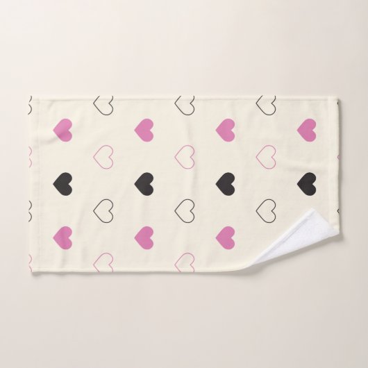 Cute Simple Heart Pattern Bad Handdoek (Handdoek)