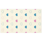 Cute Simple Heart Pattern blauw roze crème Tafelkleed (Voorkant (Horizontaal))