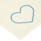 Cute Simple Heart Pattern blauw roze crème Tafelkleed (Gekanteld)