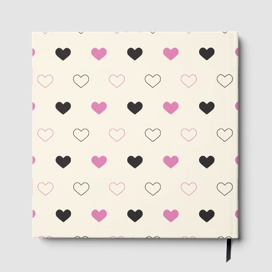 Cute Simple Heart Pattern Gastenboek (Achterkant)