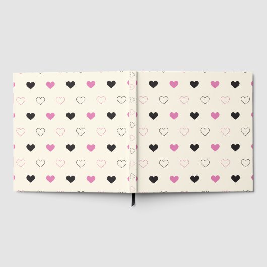 Cute Simple Heart Pattern Gastenboek (Volledig)