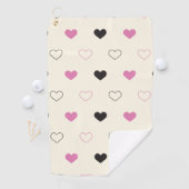Cute Simple Heart Pattern Golfhanddoek (Insitu)