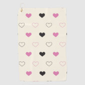Cute Simple Heart Pattern Golfhanddoek (Voorkant)