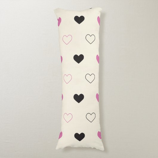 Cute Simple Heart Pattern Lichaamskussen (Voorkant Verticaal)