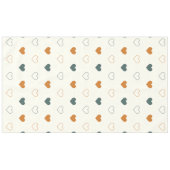 Cute Simple Heart Pattern Orange Cream Green Tafelkleed (Voorkant (Horizontaal))