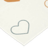 Cute Simple Heart Pattern Orange Cream Green Tafelkleed (Gekanteld)
