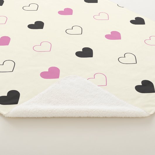 Cute Simple Heart Pattern Sherpa Deken (3/4)