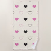 Cute Simple Heart Pattern Strandlaken (Voorkant)