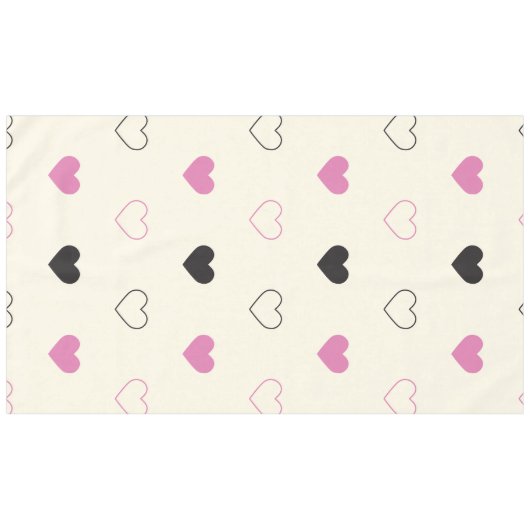 Cute Simple Heart Pattern Tafelkleed (Voorkant (Horizontaal))