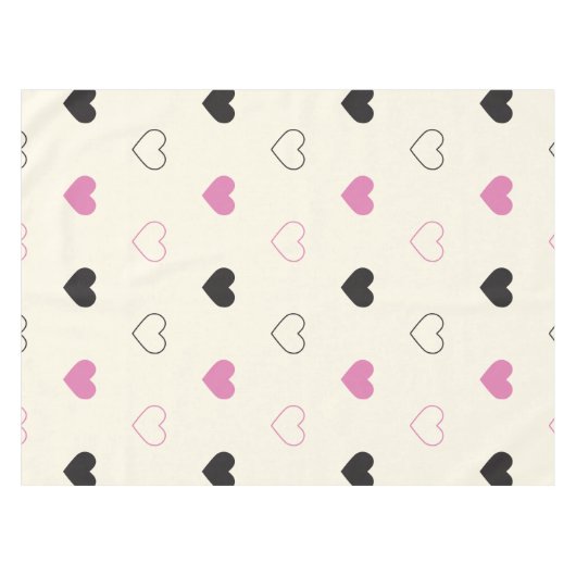 Cute Simple Heart Pattern Tafelkleed (Voorkant (Horizontaal))