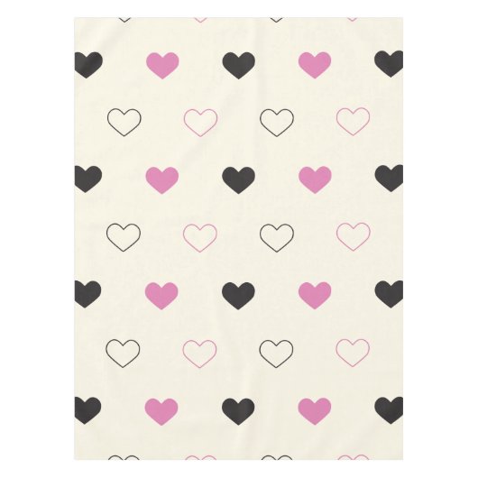 Cute Simple Heart Pattern Tafelkleed (Voorkant)