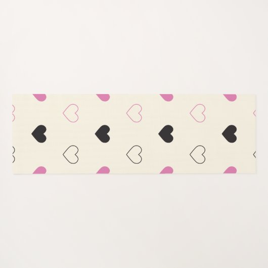 Cute Simple Heart Pattern Yogamat (Achterkant (horizontaal))