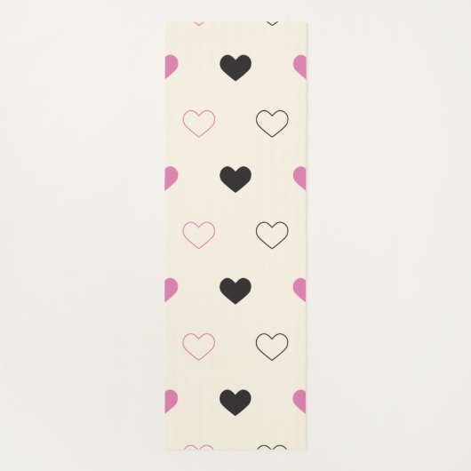 Cute Simple Heart Pattern Yogamat (Achterkant)