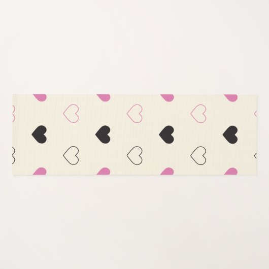Cute Simple Heart Pattern Yogamat (Voorkant (horizontaal))
