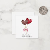 Cute Simple Hearts Valentijnkaart Notitiekaartje (Voorkant / Achterkant in situ)