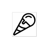 Cute Simple Ice Cream Cone Illustration Mini Rubberstempel (Afrduk)
