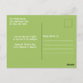 Cute Simple Leprechaun St. Patrick's Day Green Briefkaart (Achterkant)
