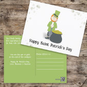 Cute Simple Leprechaun St. Patrick's Day Green Briefkaart