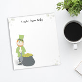 Cute Simple Leprechaun St. Patrick's Day Green Notitieblok