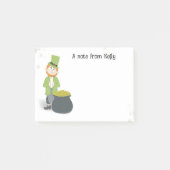 Cute Simple Leprechaun St. Patrick's Day Green Post-it® Notes (Voorkant)