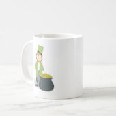 Cute Simple Leprechaun St. Patrick's Day Koffiemok (Voorkant links)