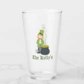 Cute Simple Leprechaun St. Patrick's Day Whimsical Glas (Voorkant)