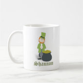 Cute Simple Leprechaun St. Patrick's Day Whimsical Koffiemok (Links)