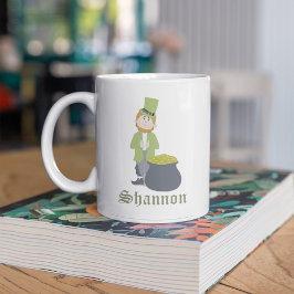 Cute Simple Leprechaun St. Patrick's Day Whimsical Koffiemok