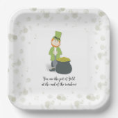 Cute Simple Leprechaun St. Patrick's Day Whimsical Papieren Bordje (Voorkant)