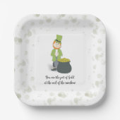 Cute Simple Leprechaun St. Patrick's Day Whimsical Papieren Bordje (Voorkant)