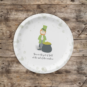 Cute Simple Leprechaun St. Patrick's Day Whimsical Papieren Bordje