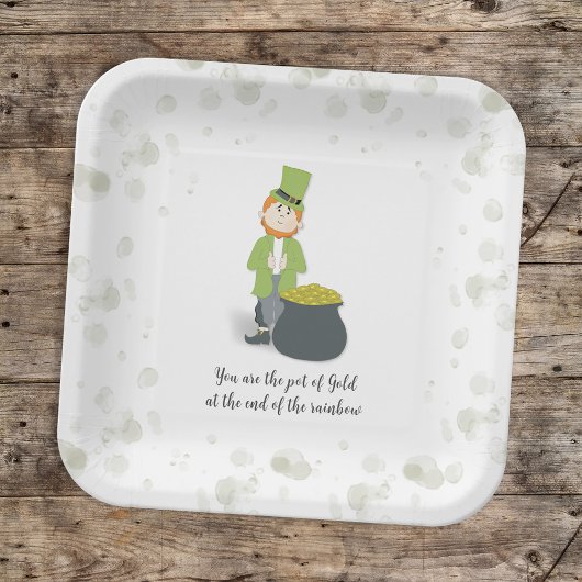 Cute Simple Leprechaun St. Patrick's Day Whimsical Papieren Bordje