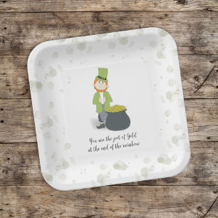 Cute Simple Leprechaun St. Patrick's Day Whimsical Papieren Bordje