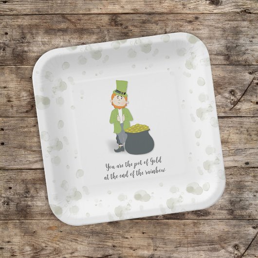 Cute Simple Leprechaun St. Patrick's Day Whimsical Papieren Bordje