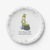 Cute Simple Leprechaun St. Patrick's Day Whimsical Papieren Bordje (Voorkant)