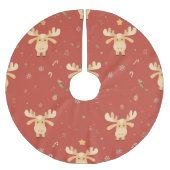 Cute Simple merry christmas cartoon reindeer patte Kerstboom Rok (Voorkant)