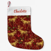 Cute Simple merry christmas cartoon reindeer patte Kleine Kerstsok (Voorkant)