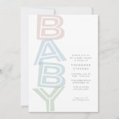 Cute Simple pastel baby shower Kaart (Voorkant)