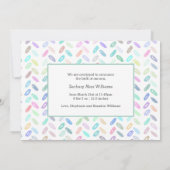 Cute Simple Photo Baby Birth Notice Aankondiging (Achterkant)