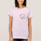 Cute Simple Pink Cat  T-shirt (Voorkant)