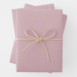 Cute simple pink chambray effect inpakpapier vel