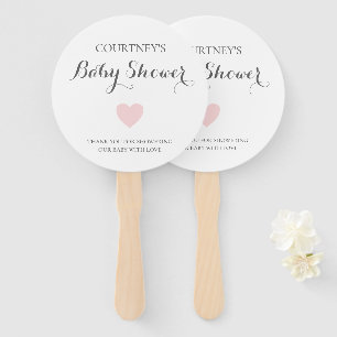 Cute Simple Pink Heart Girl Baby shower Handwaaier