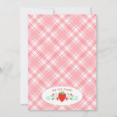 Cute Simple Red Berry Sweet Birthday Kaart (Achterkant)