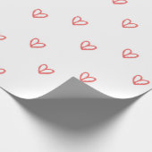 Cute & Simple Red Hearts Valentijnsdag Cadeaupapier (Hoek)