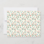 Cute Simple Roos Flower Pink Monogram Name Notitiekaartje (Achterkant)