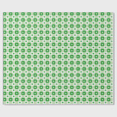 Cute Simple St Patrick's Lucky Clover Green Pset Cadeaupapier (Vlak)